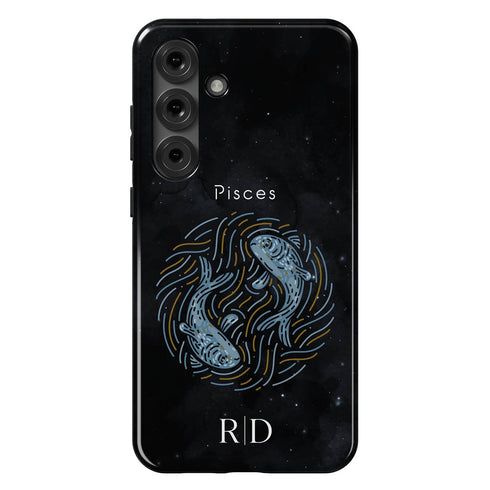Personalized Black Zodiac Horoscope Sign Galaxy Case